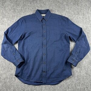 Taylor Stitch Shirt Mens 42 Blue Organic Cotton Button Down Long Sleeve Casual